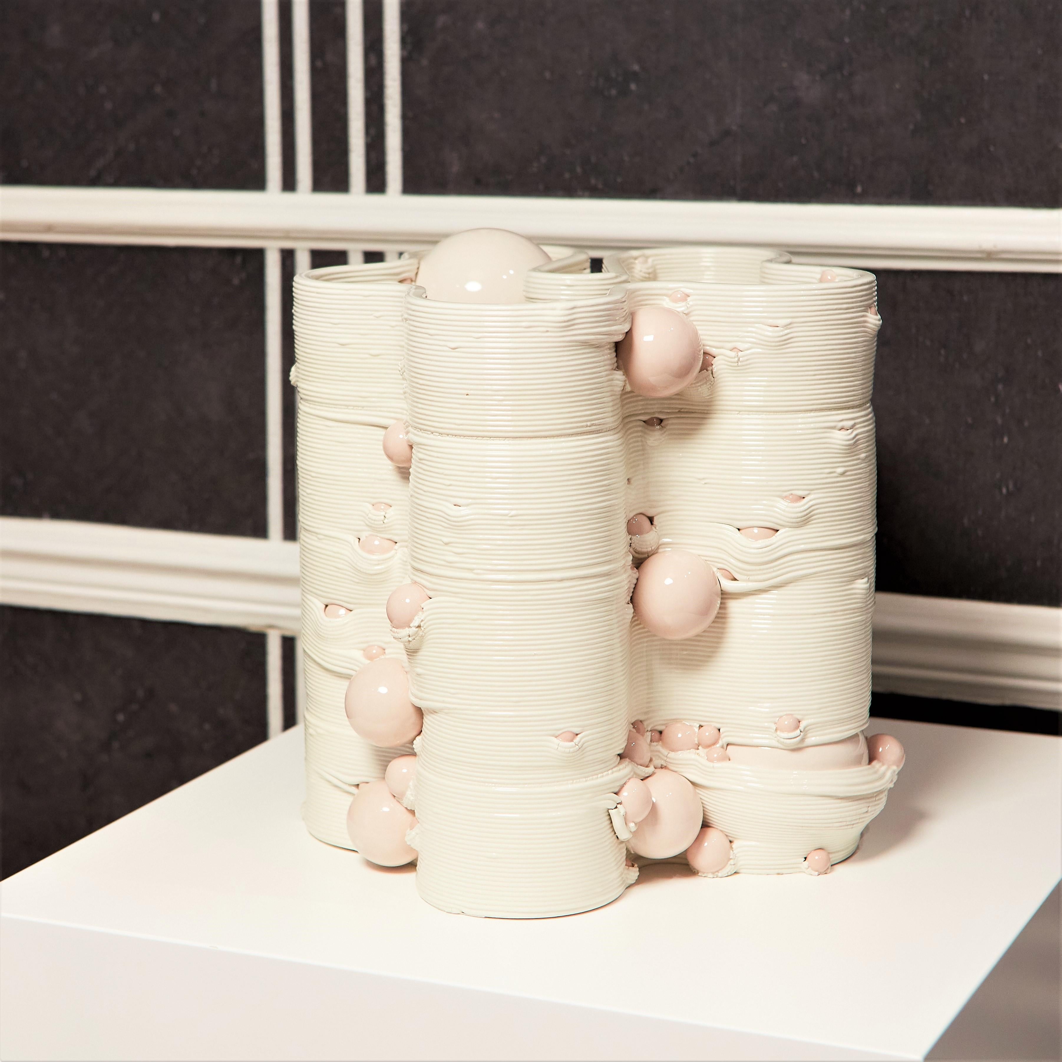 Vase sculptural en céramique blanche imprimée en 3D Italie Contemporary, 21st Century en vente 12