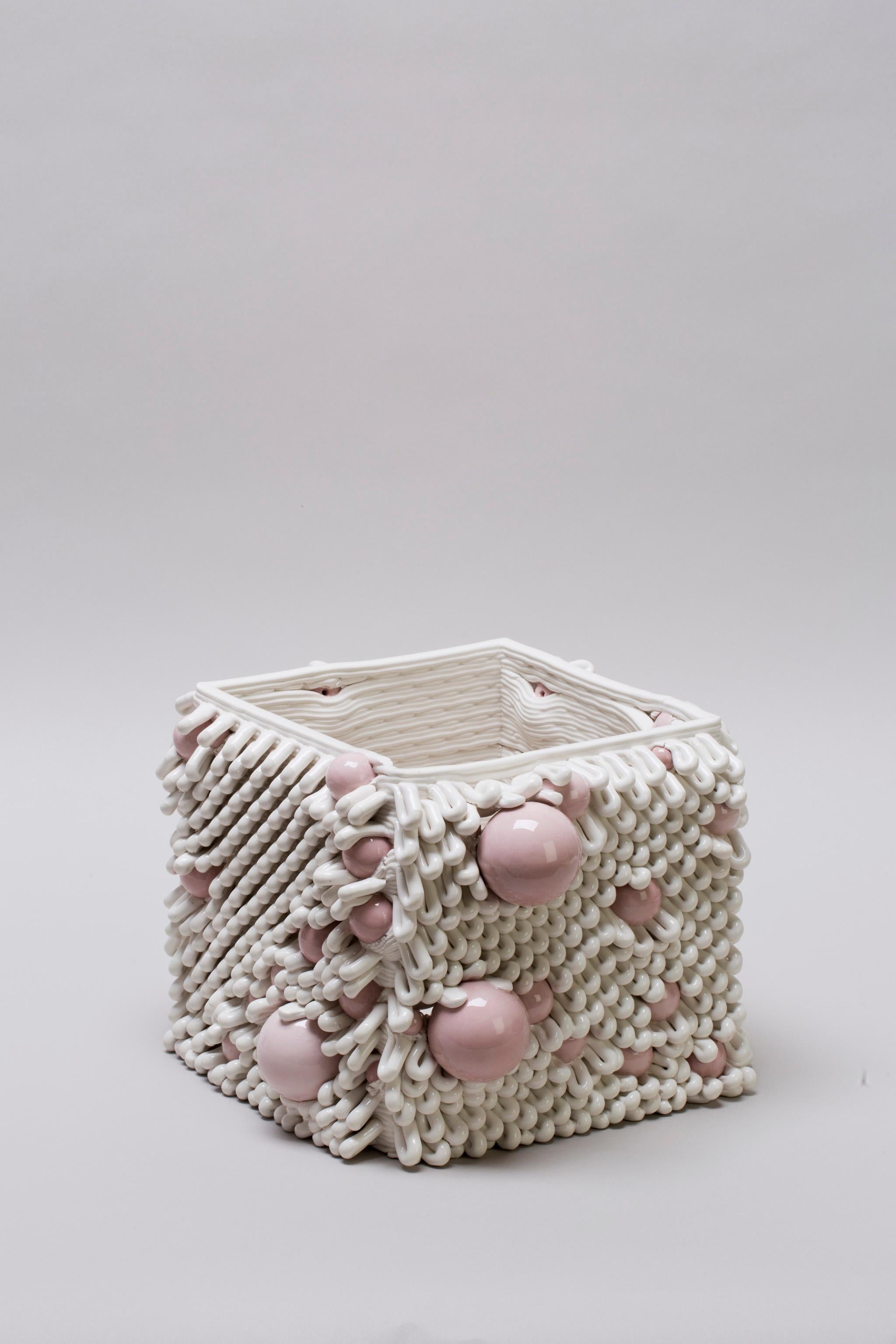 Vase sculptural en céramique blanche imprimée en 3D Italie Contemporain, 21e siècle Neuf à London, GB