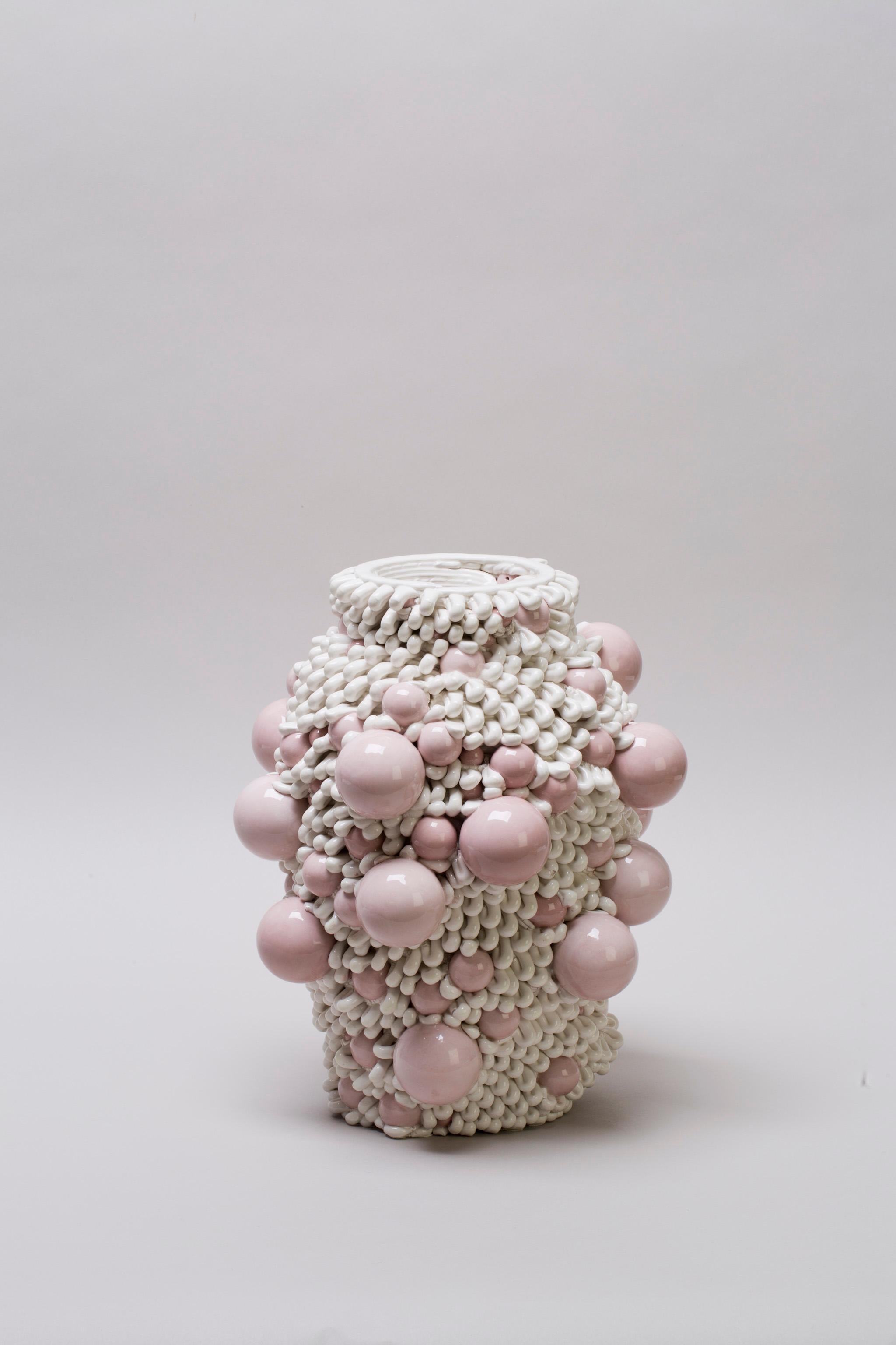 Weiße 3D-gedruckte Keramik-Skulptur Vase Italien Contemporary, 21. Jahrhundert im Angebot 3