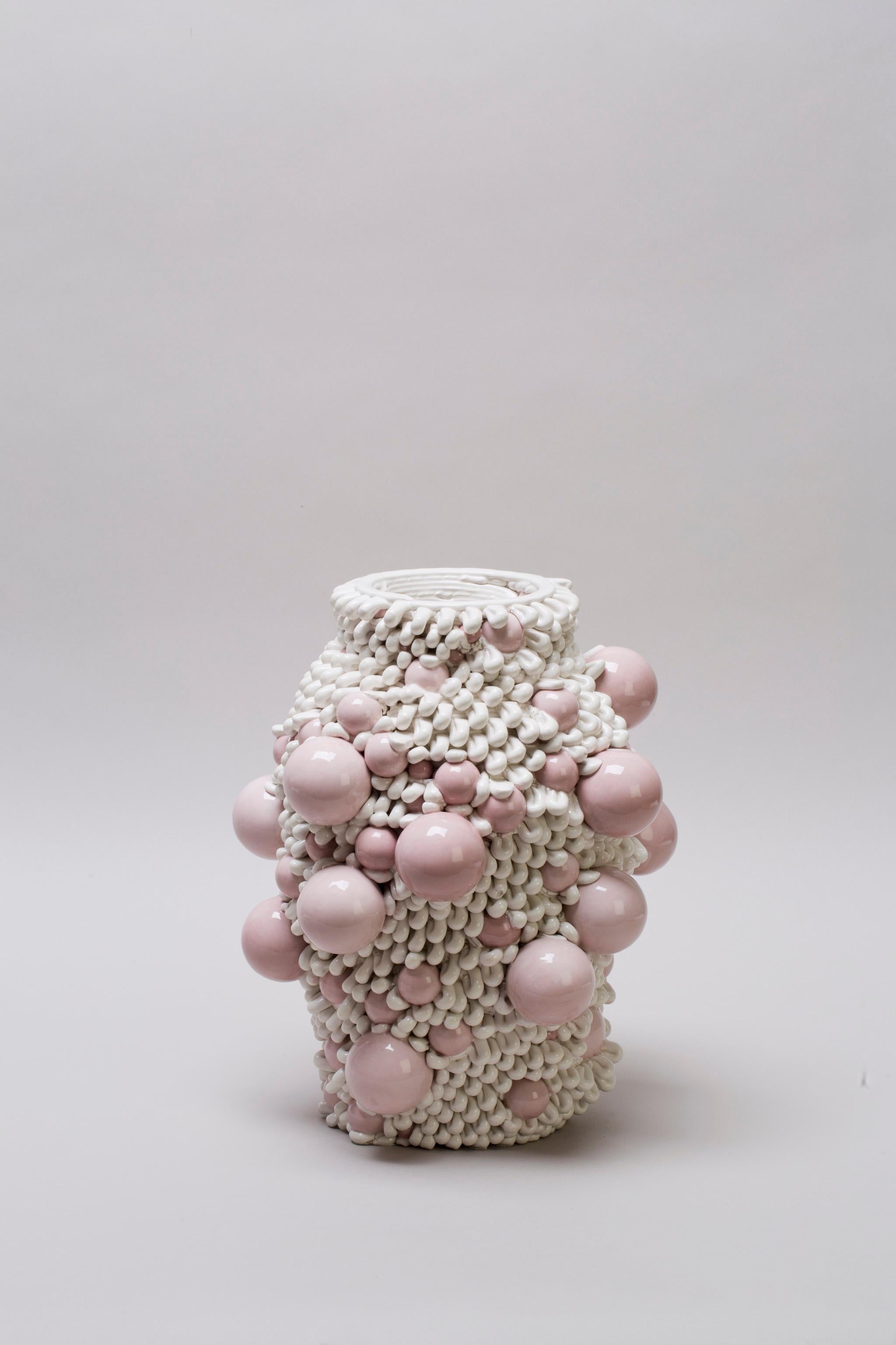 Weiße 3D-gedruckte Keramik-Skulptur Vase Italien Contemporary, 21. Jahrhundert im Angebot 2
