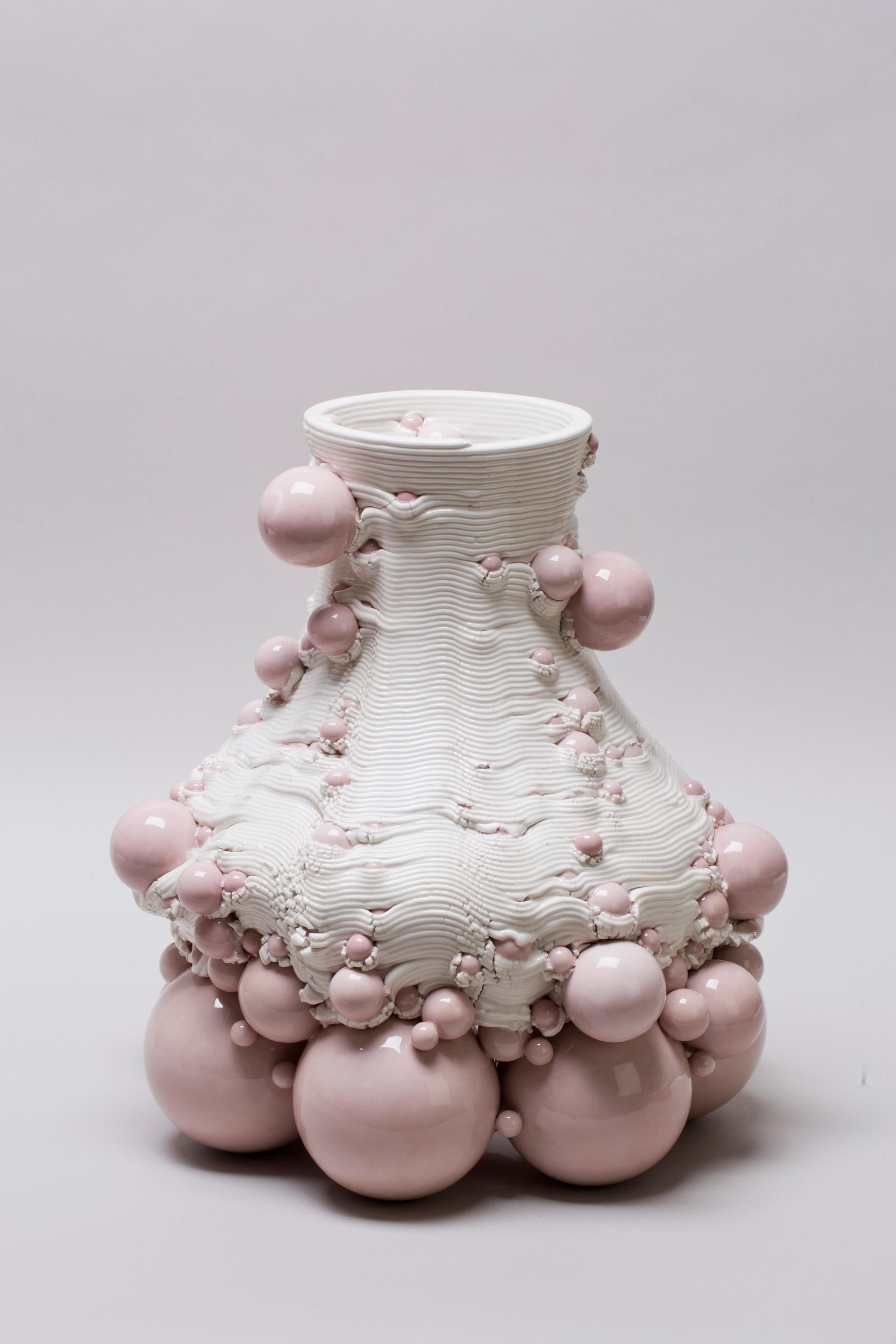 Jarrón Escultórico de Cerámica Blanca Contemporáneo Italiano, Siglo XXI contemporáneo en venta 1