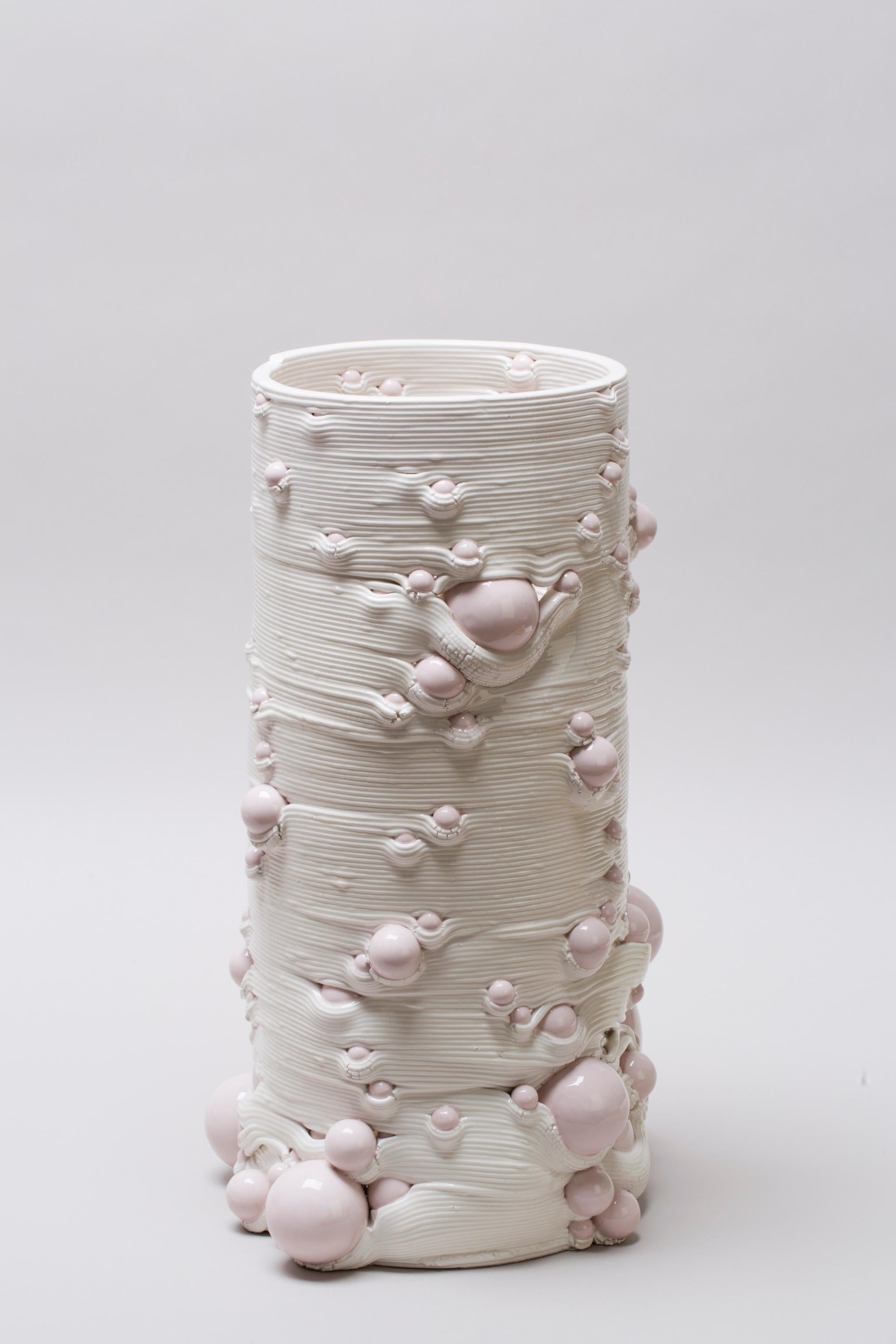 Weiße 3D-gedruckte Keramik-Skulptur Vase Italien Contemporary, 21. Jahrhundert im Angebot 4