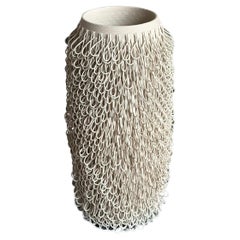 White 3D Printed Porcelain Danzia Stacy Vase Italy Contemporary 21st Century