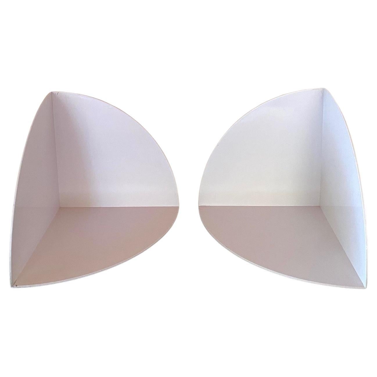 White 4909 Bookends by Giotto Stoppino for Kartell, 1970s, Set of 2 For Sale