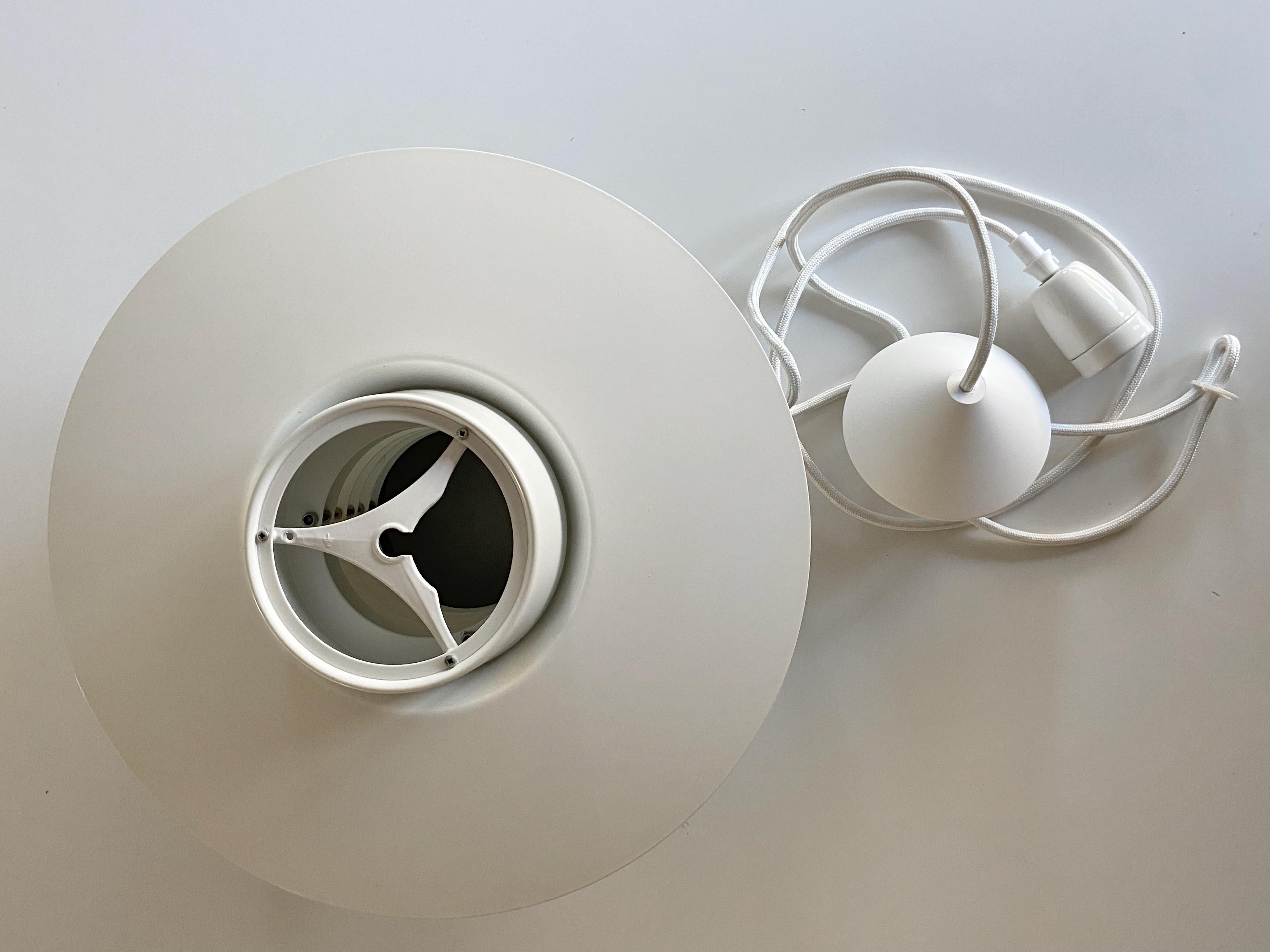Mid-Century Modern White 5 Shades Sven Middelboe Verona Pendant by Nordisk Solar, Denmark