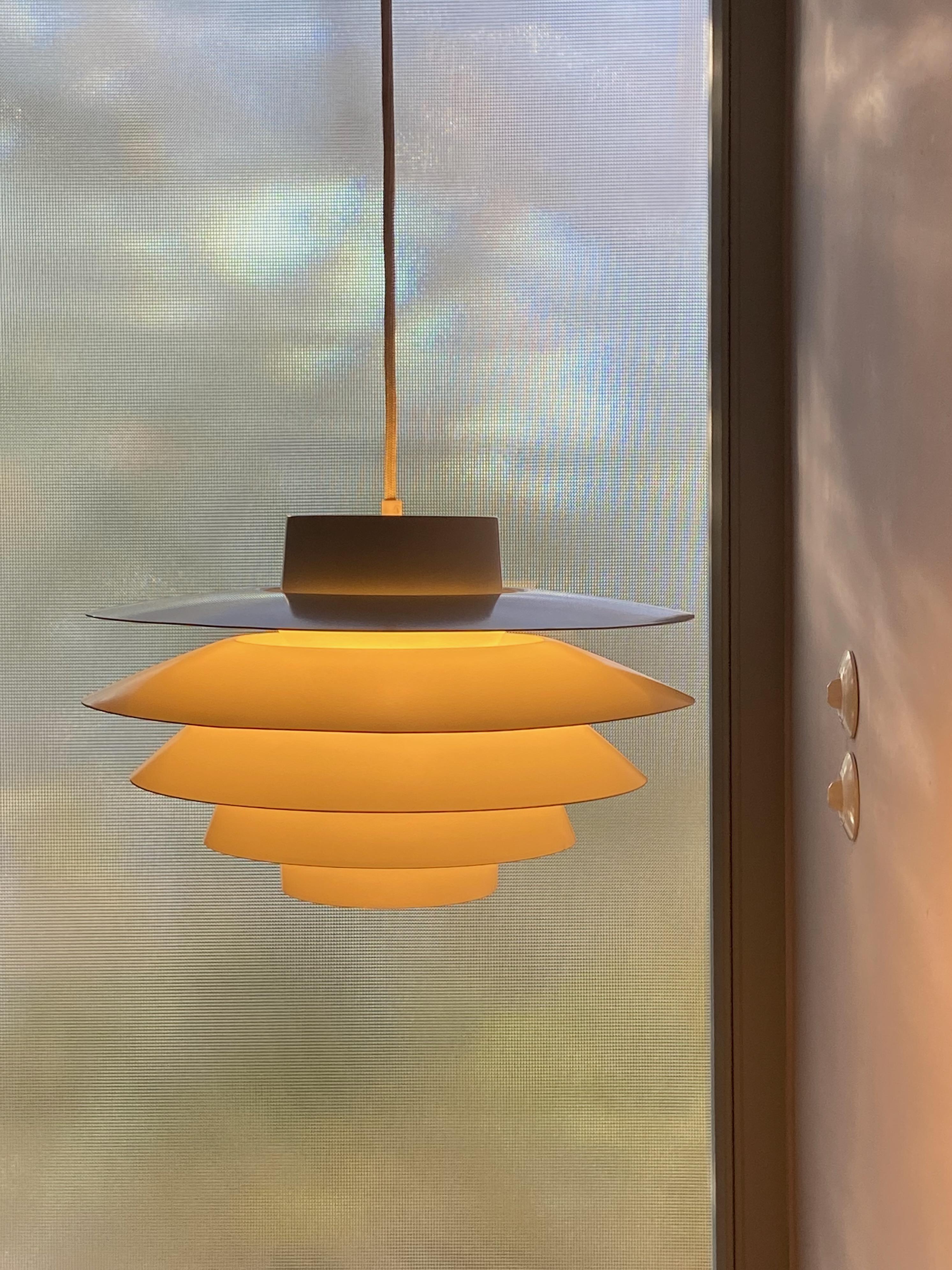 White 5 Shades Sven Middelboe Verona Pendant by Nordisk Solar, Denmark 1