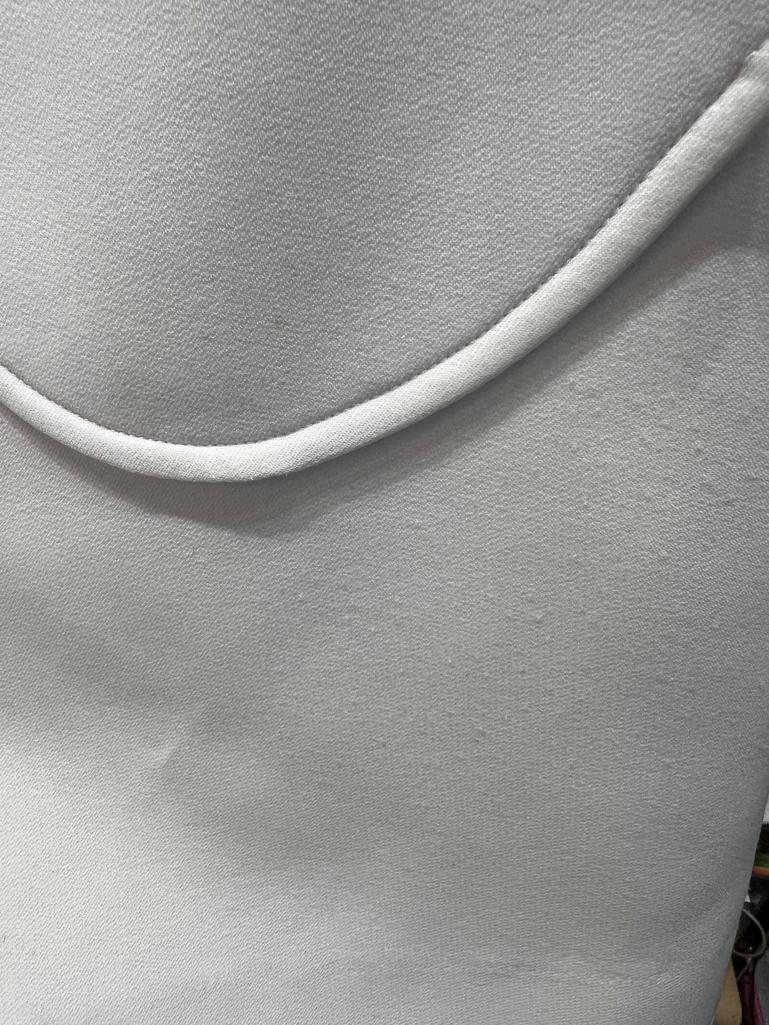Women's White A Line sleeveless dress with cut-work COURRÈGES For Sale