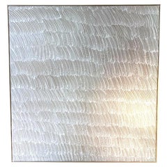 White Acrylic On Natural Paper Extra Extra Large Abstract, France, Contemporary