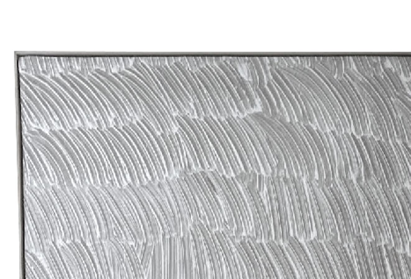 Weißes Acryl auf Naturpapier Extra Extra Groß Abstrakt, Frankreich, Contemporary im Zustand „Neu“ im Angebot in New York, NY
