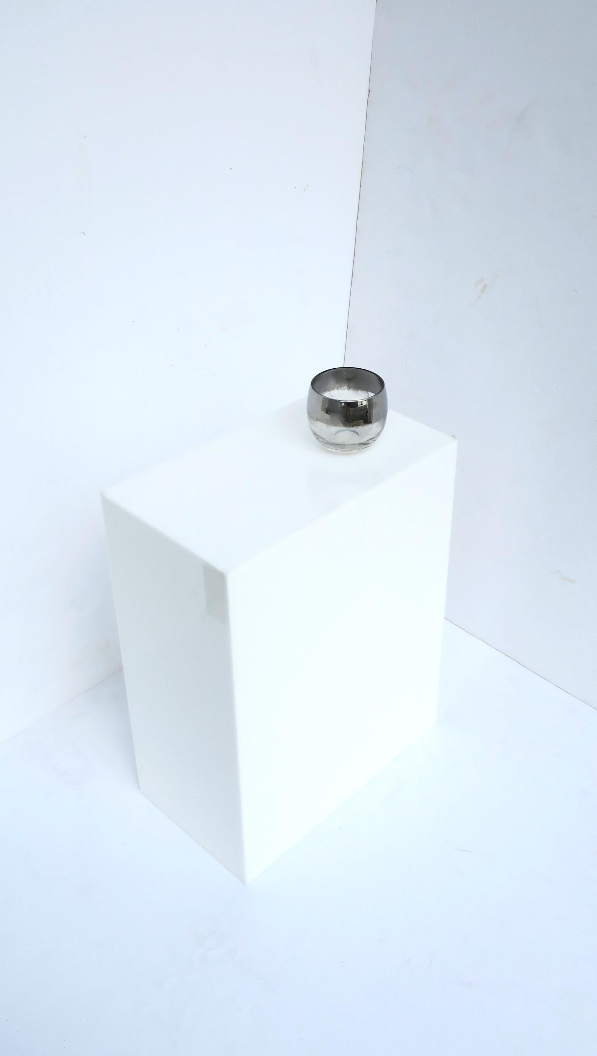 White Acrylic Pedestal Column or Drinks Table 6