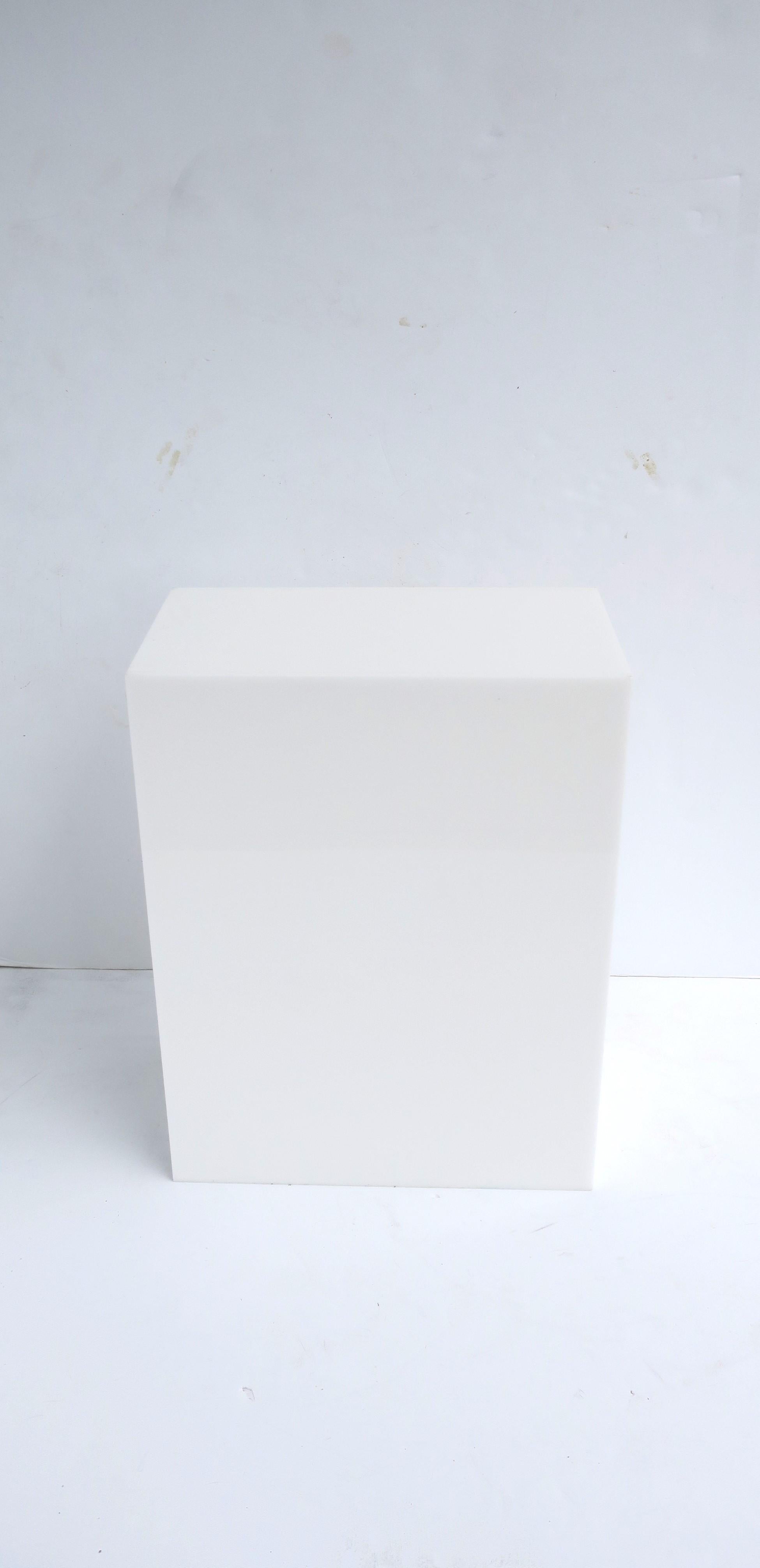 White Acrylic Pedestal Column or Drinks Table 7