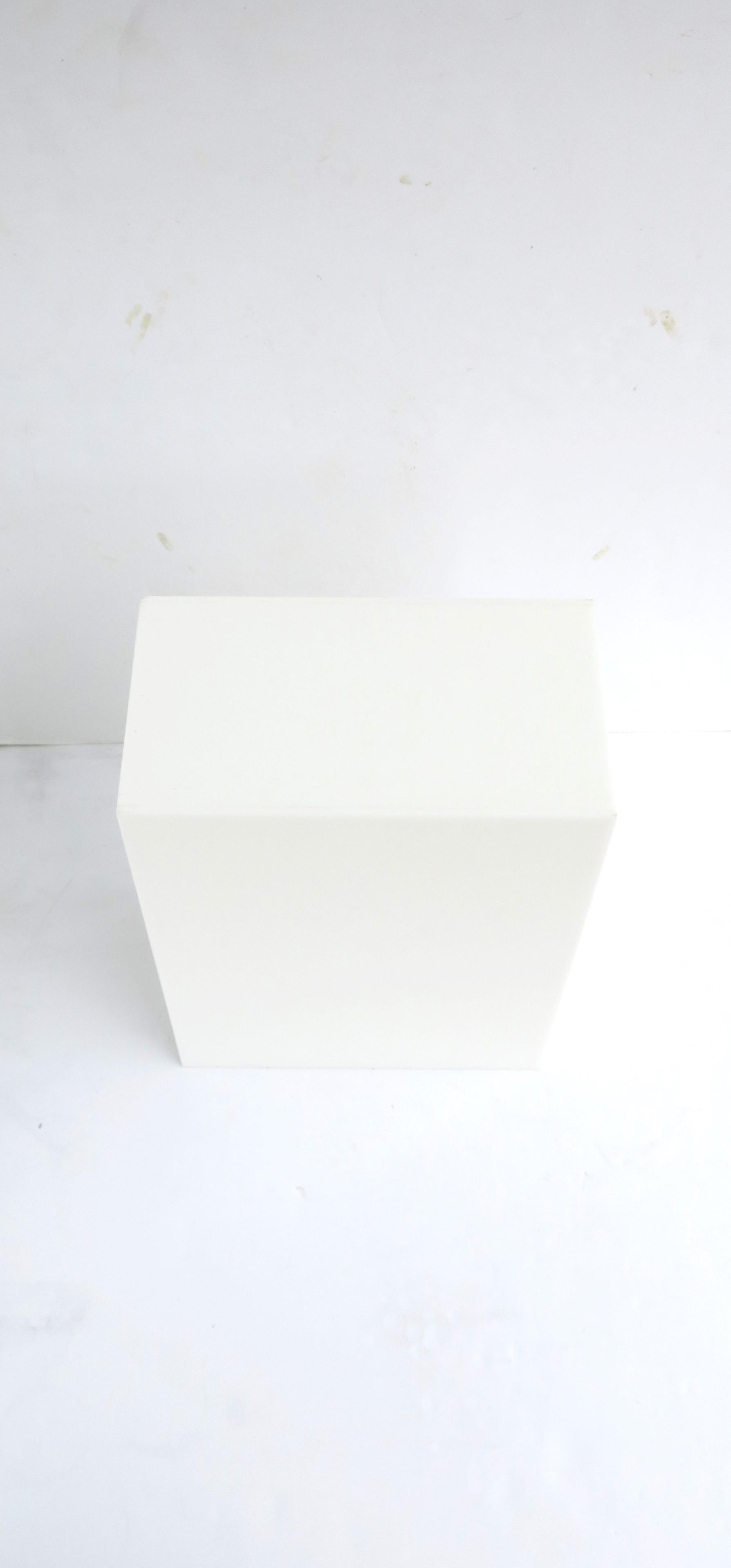 White Acrylic Pedestal Column or Drinks Table 4