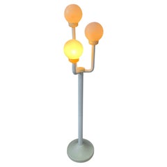 White Acrylic Space Age Floor Lamp, 1970s