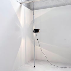 White Adjustable Floor-to-Ceiling Light from Lumenform, 1980s