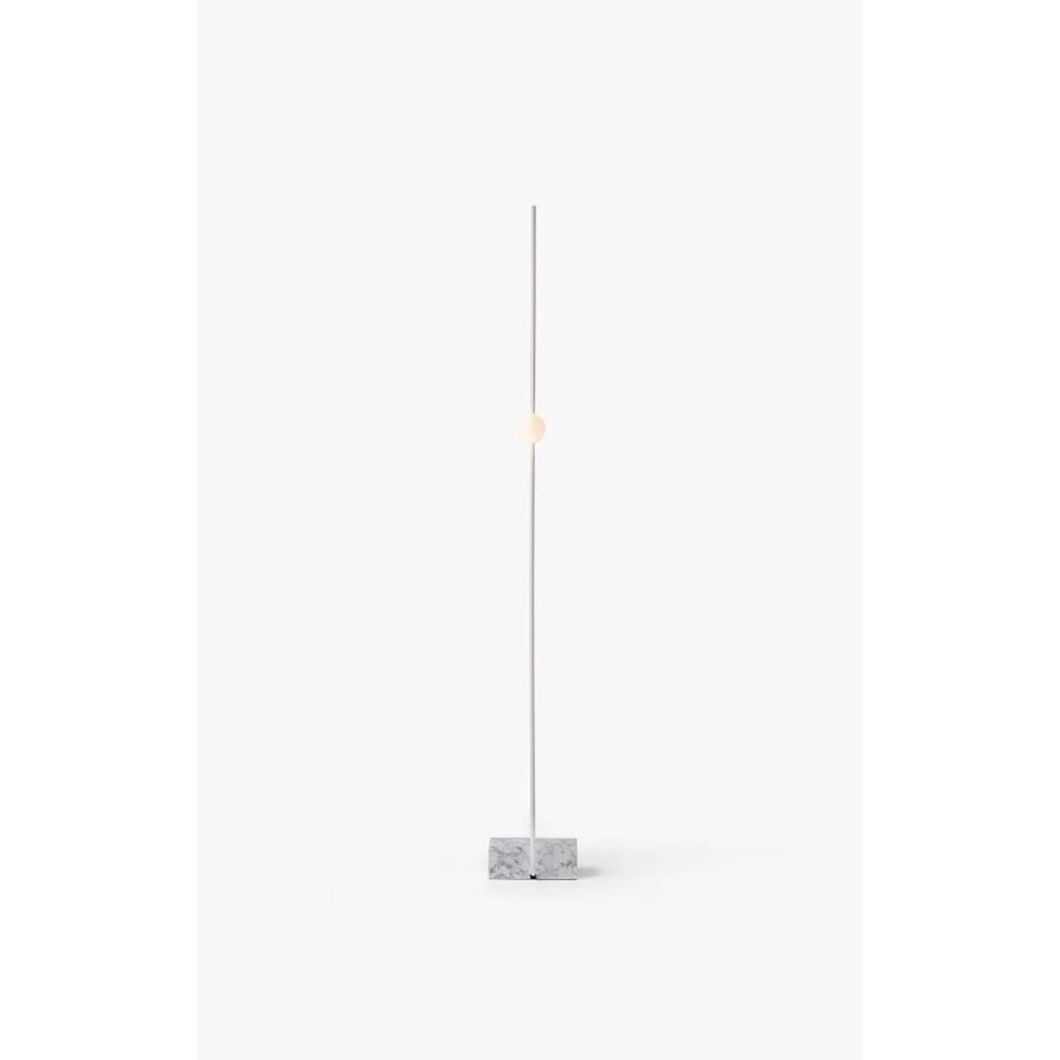 White Adobe Floor Lamp by Wentz
Dimensions: D 32 x W 24 x H 180 cm
Materials: Steel, Marble, Blown Glass.
Also available in different colors: Black + Carrara Marble, White + Carrara Marble, Sand + Bege Bahia Marble.

Weight: 8,6kg / 19 lbs
LIGHT