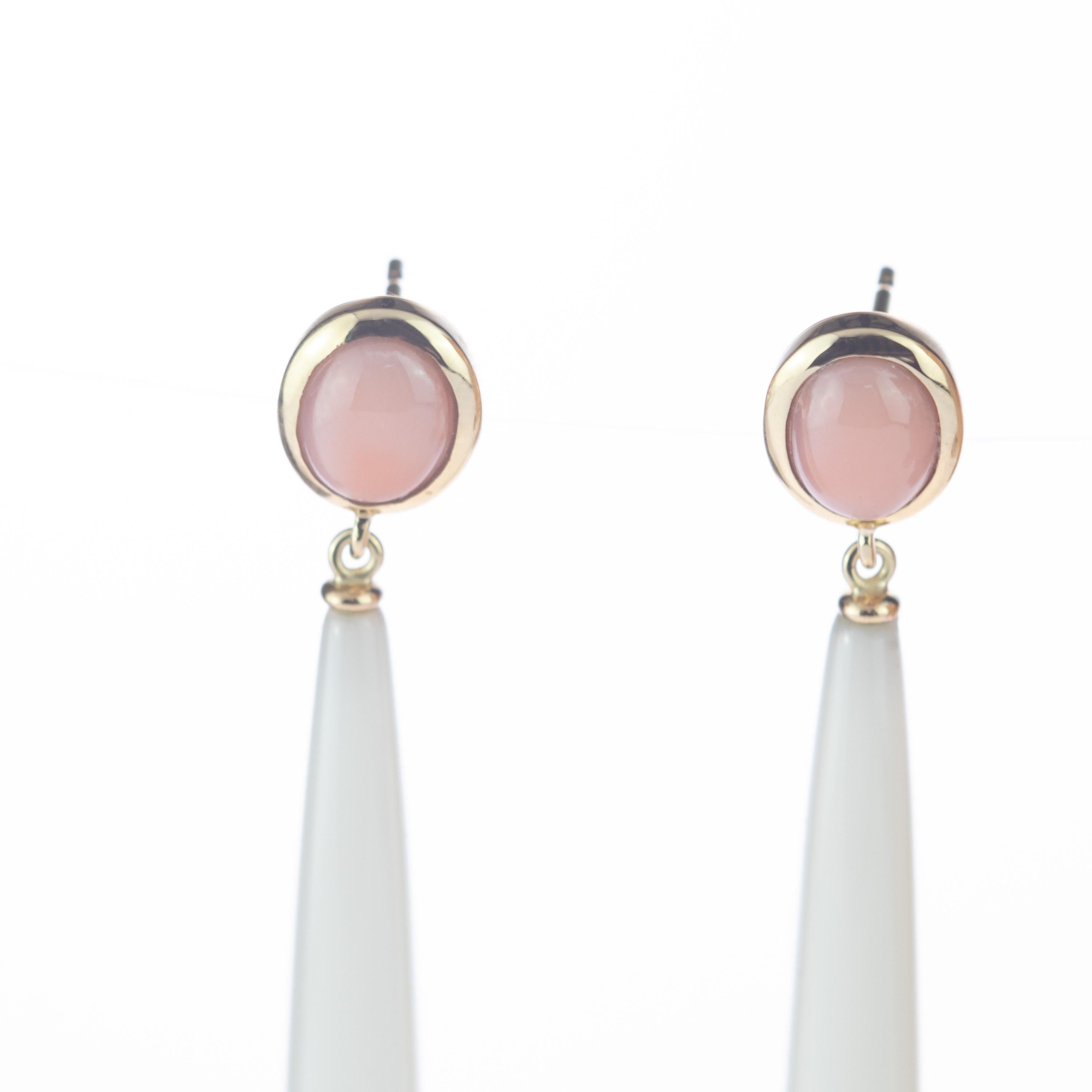 white agate earrings