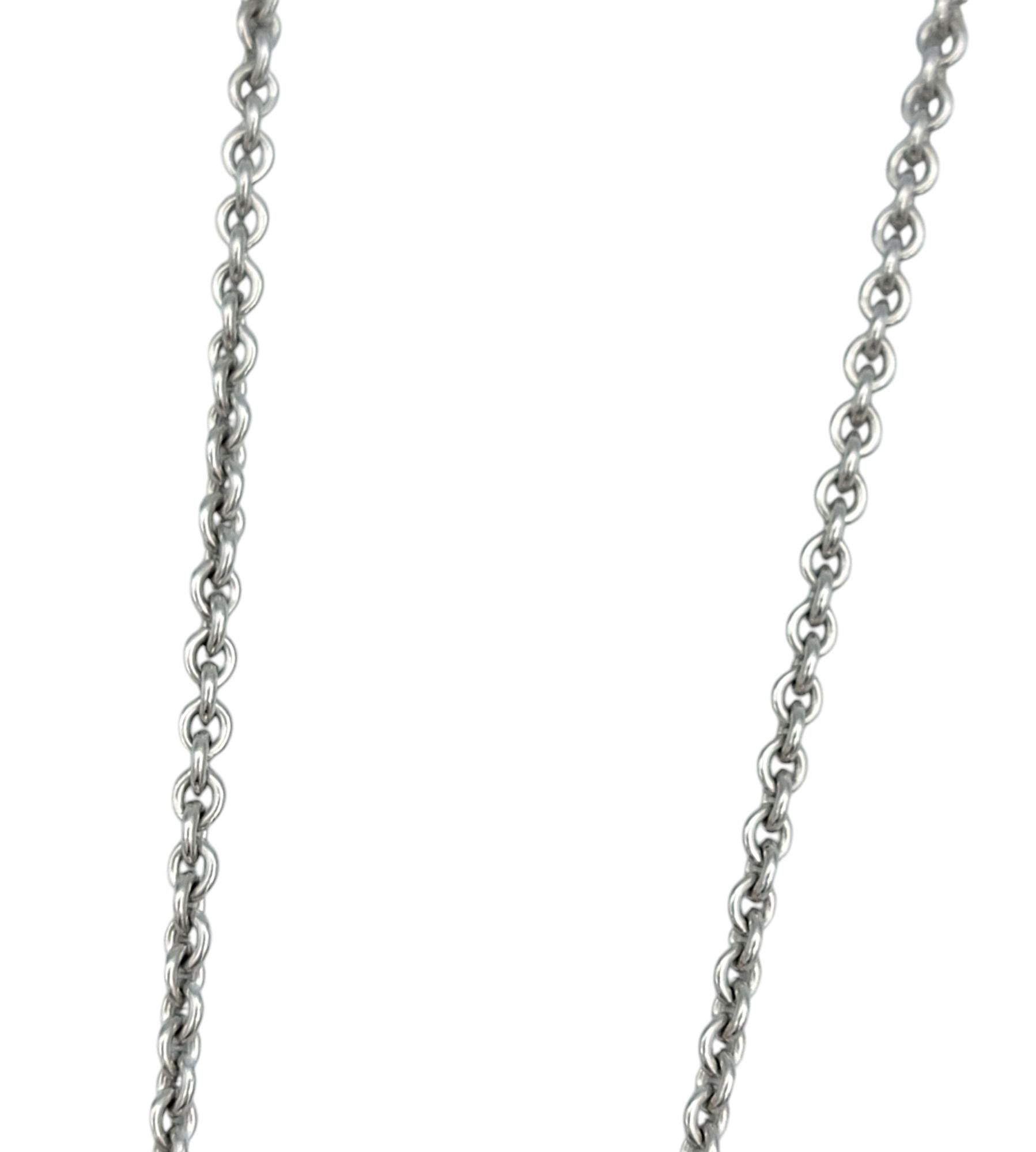 Round Cut White Akoya Pearl and Pavé Diamond Pendant Necklace in 18 Karat White Gold For Sale