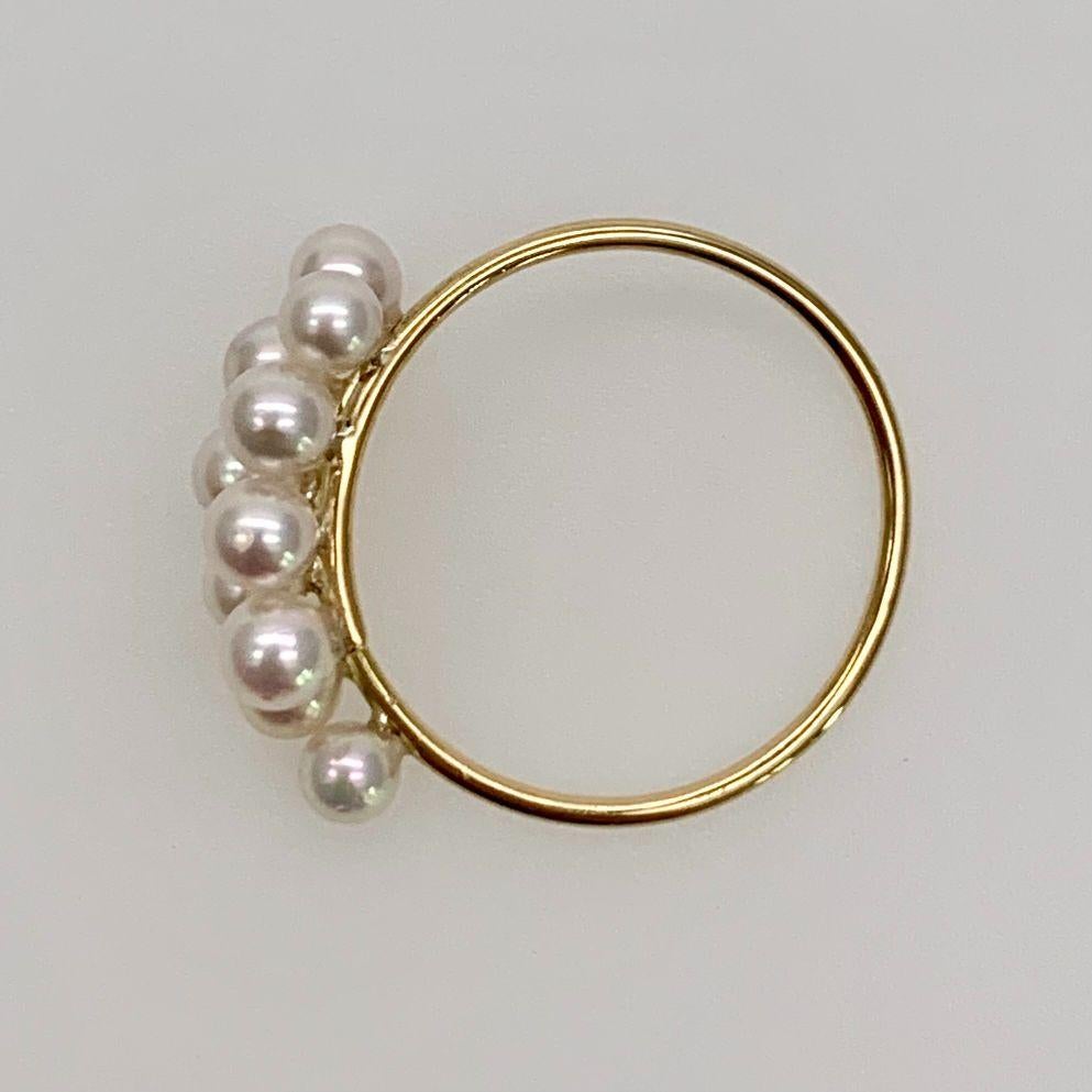 Delicate White Akoya Pearls set in an 18K Gold Open Cuff and Adjustable Ring. Can be worn alone or stacked with other rings for a chic look.

All Pearl FALCO Jewelry is designed and handcrafted in Ise Shima Japan, the Birthplace of Cultured Pearls,