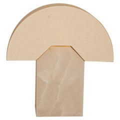 Lampe de bureau Edna en albâtre blanc par Simone & Marcel