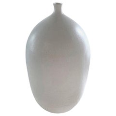 White Alabaster Glazed Vase by Ceramicist Sandi Fellman, USA, Contemporary
