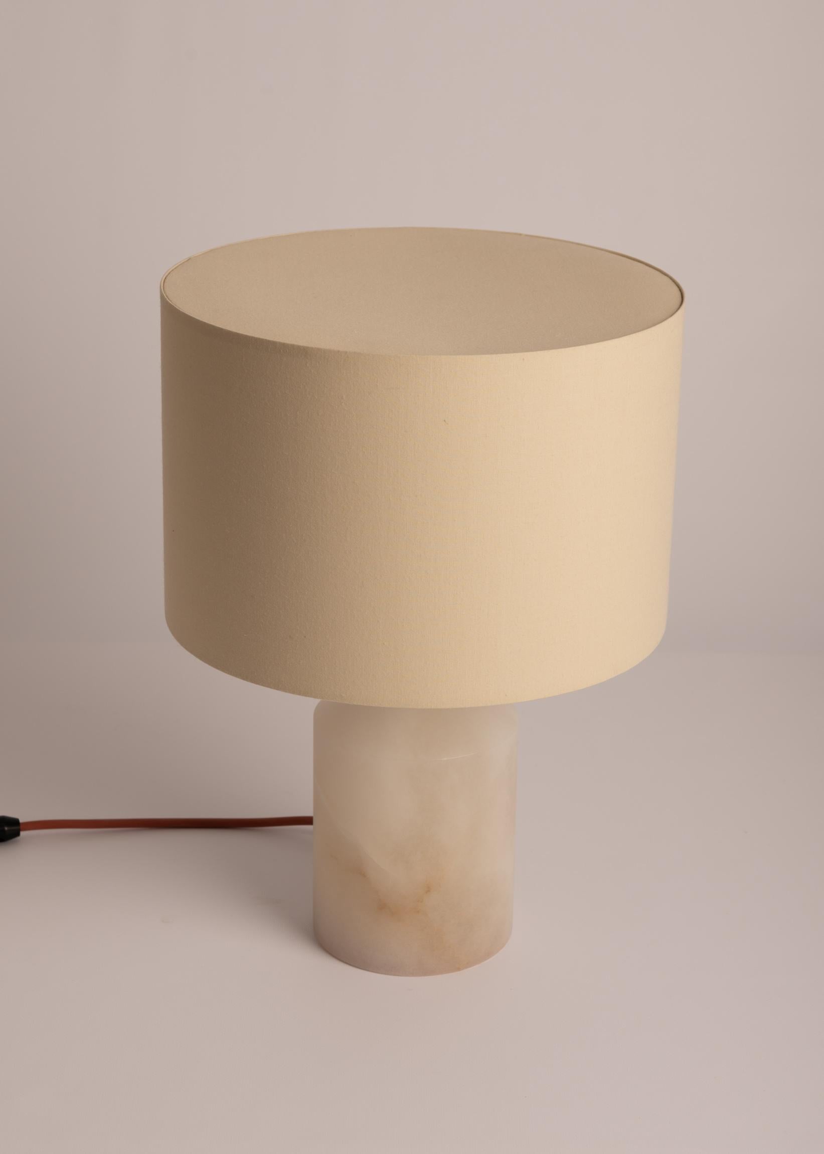 Other White Alabaster Josef Table Lamp by Simone & Marcel For Sale