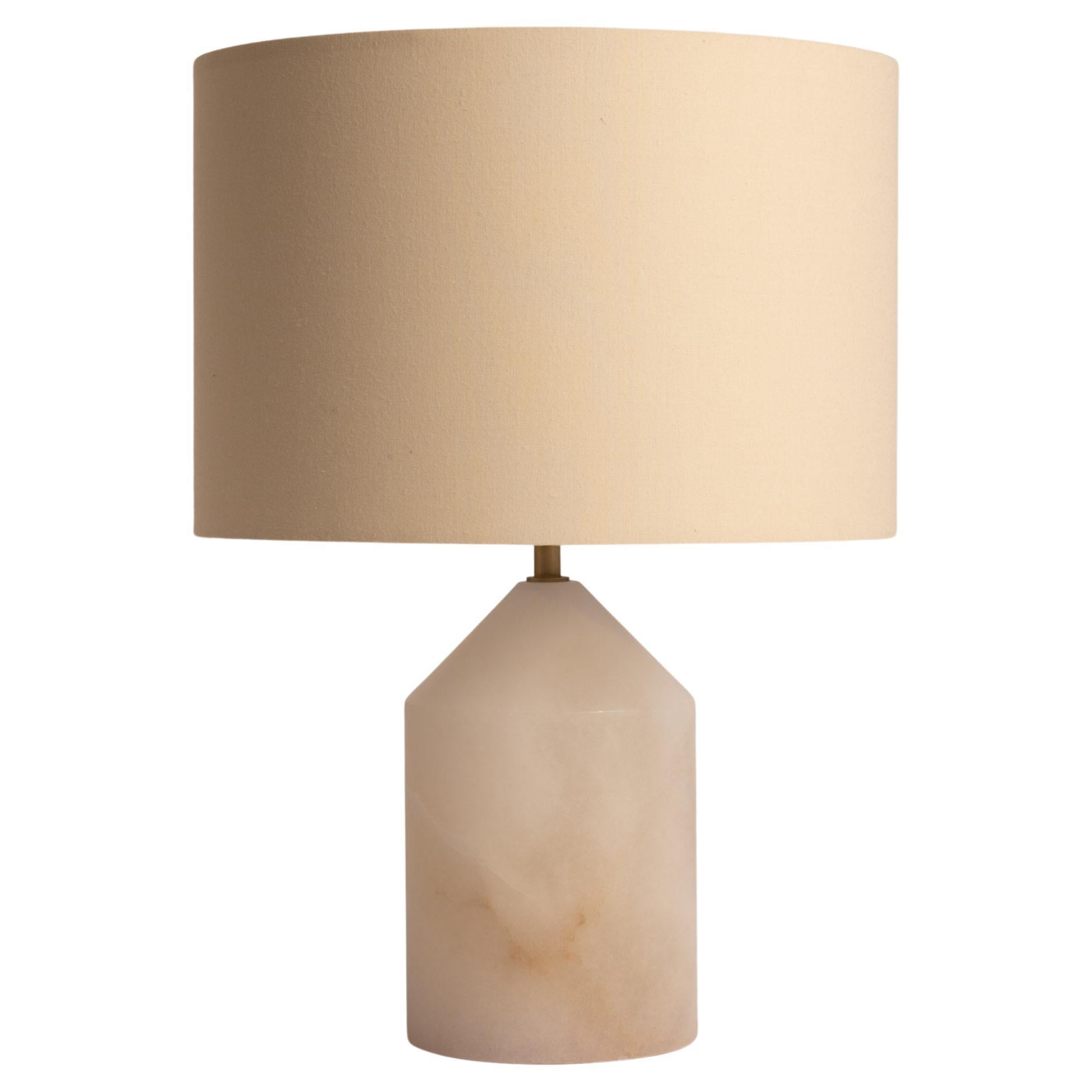 White Alabaster Josef Table Lamp by Simone & Marcel For Sale