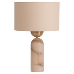 White Alabaster Peona Table Lamp by Simone & Marcel