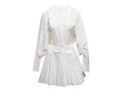 White Alaia Long Sleeve Mini Dress Size FR 40