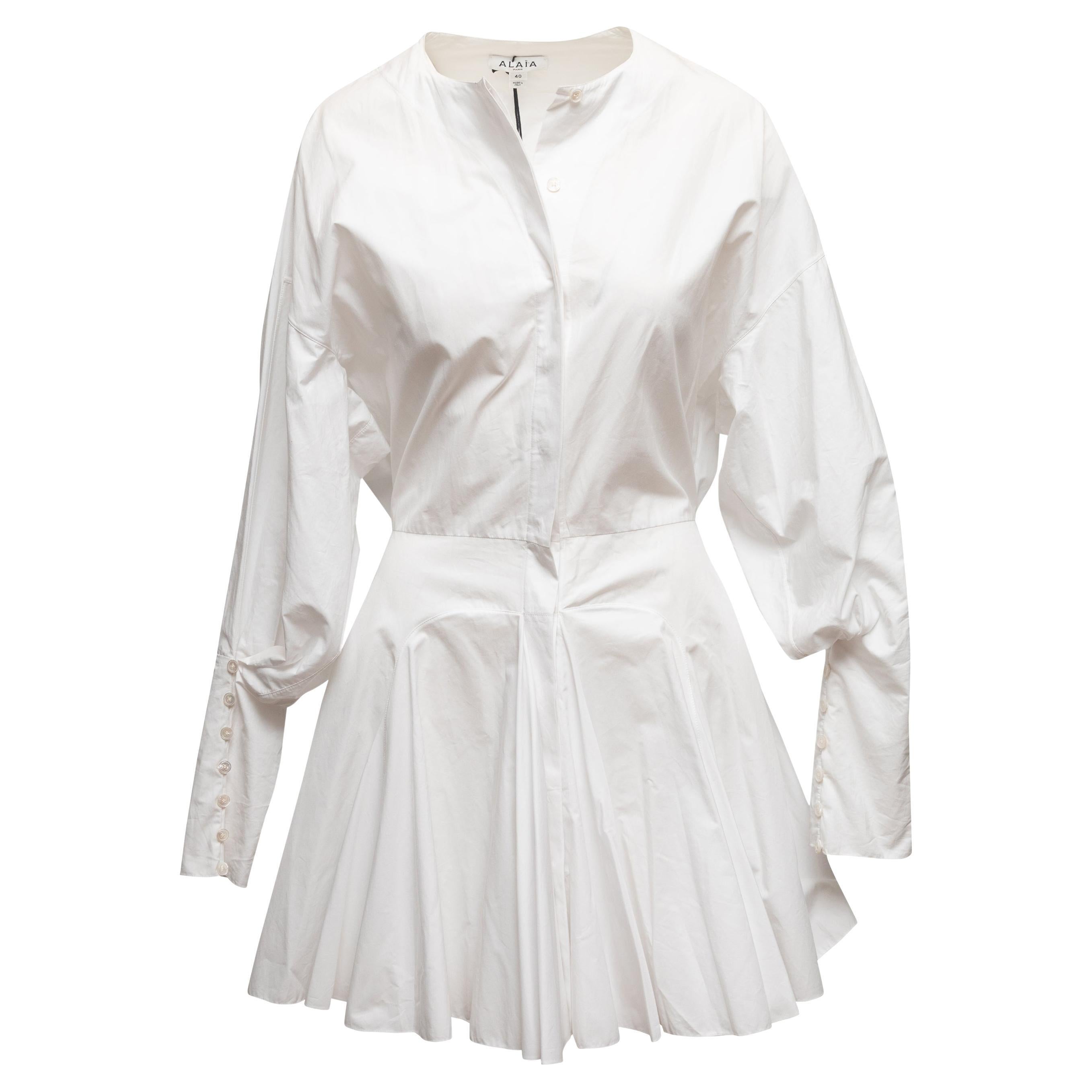 Mini robe à manches longues Whiting Alaia Taille FR 40 en vente