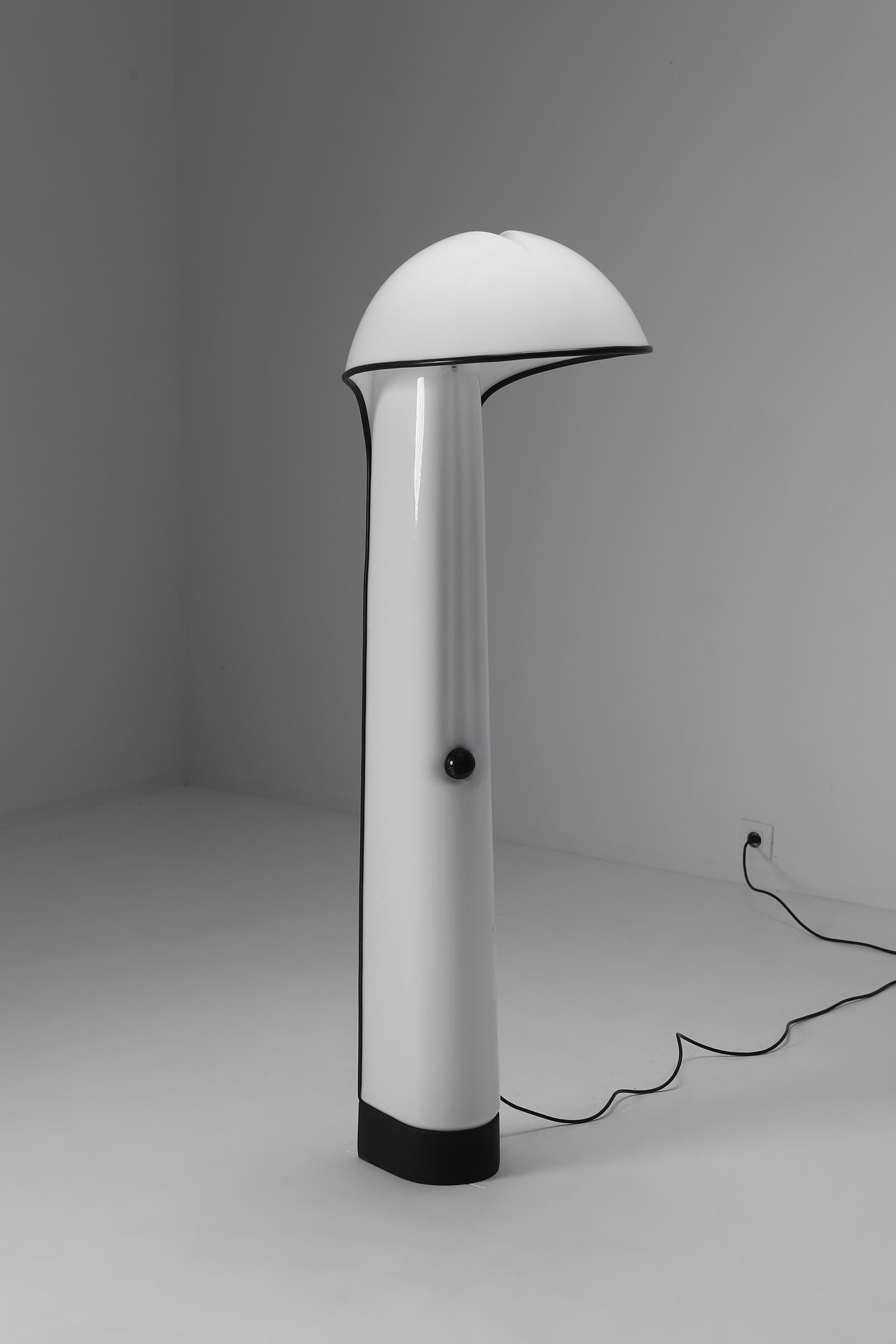 white Alba floor lamp by Sergio Brazzoli & Ermanno Lampa for Harvey Guzzini  4