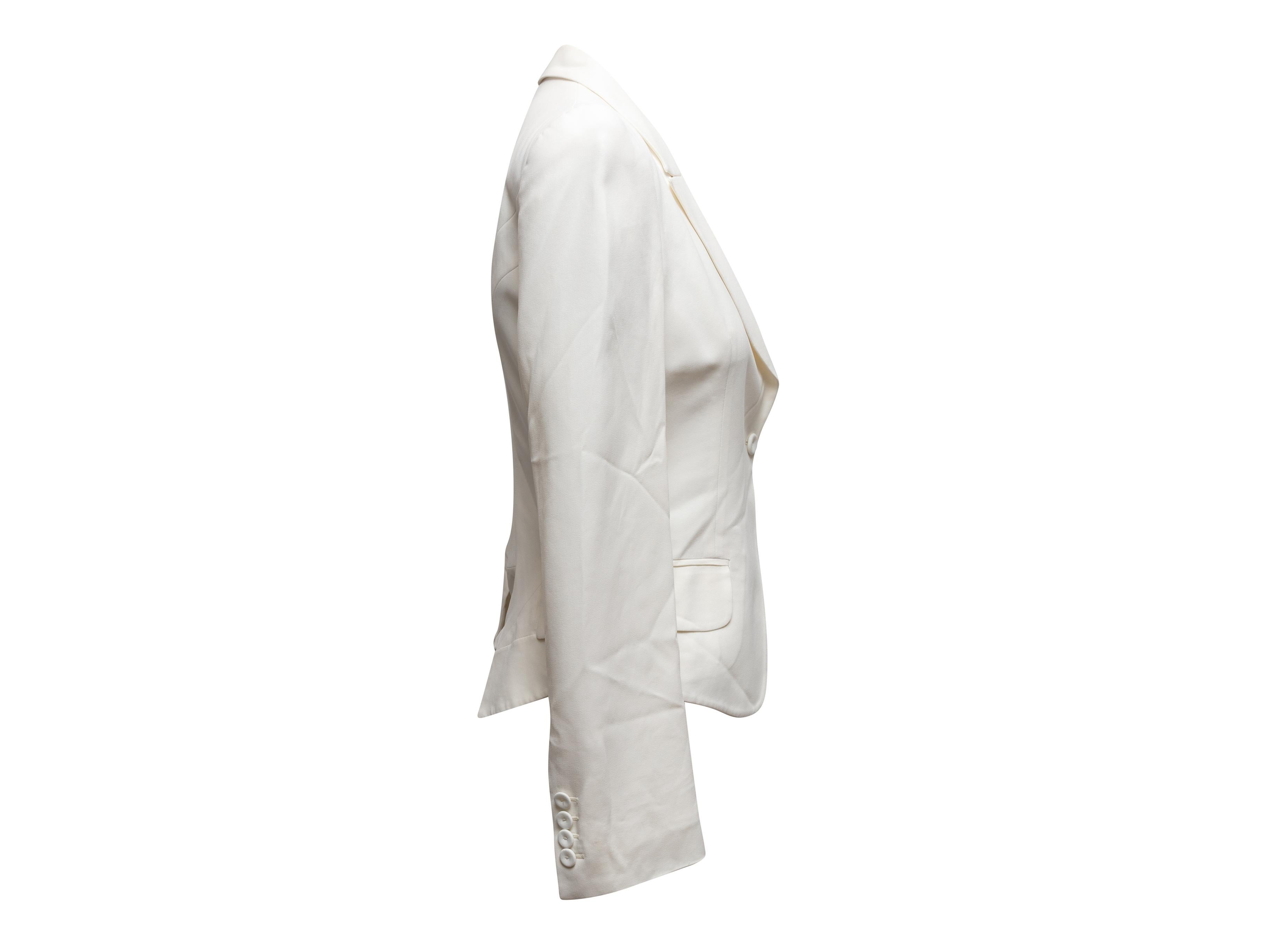 Alexander McQueen blazer blanc à un bouton, taille IT 42 en vente 1