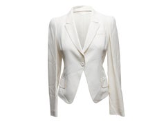Alexander McQueen blazer blanc à un bouton, taille IT 42