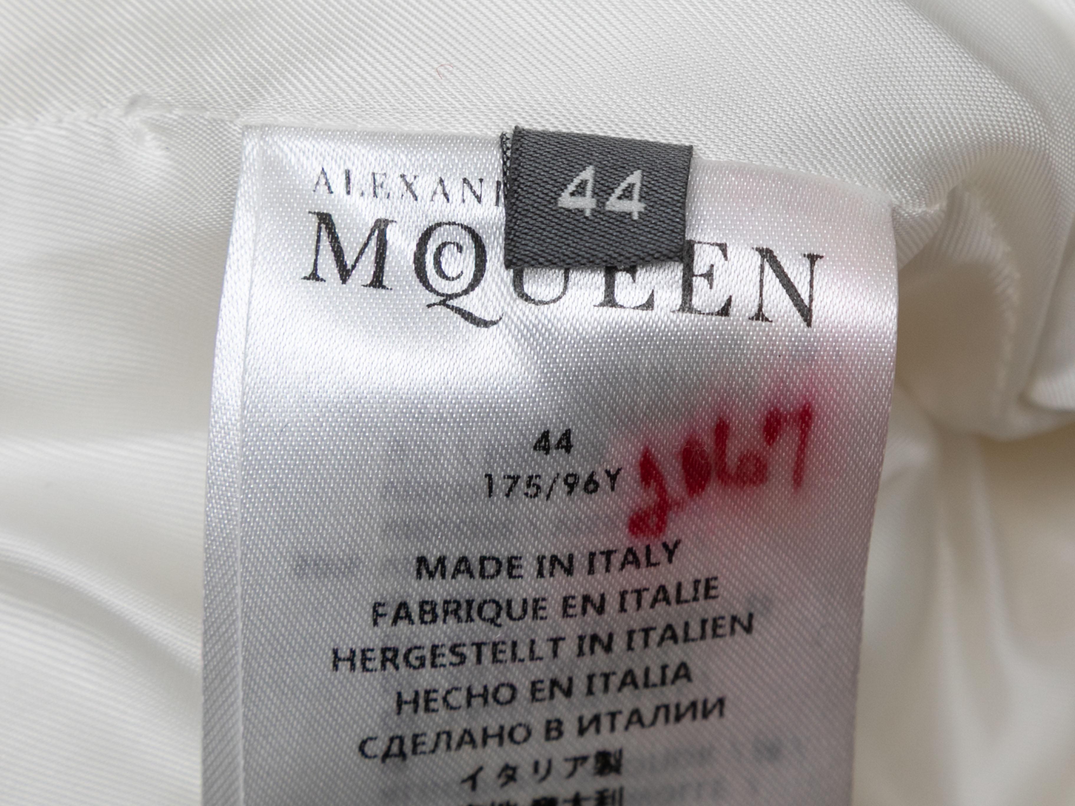 Alexander McQueen, robe blanche sans manches à découpes, taille IT 44 Pour femmes en vente