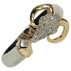 White Alexis Bittar Crystal Ram Bracelet
