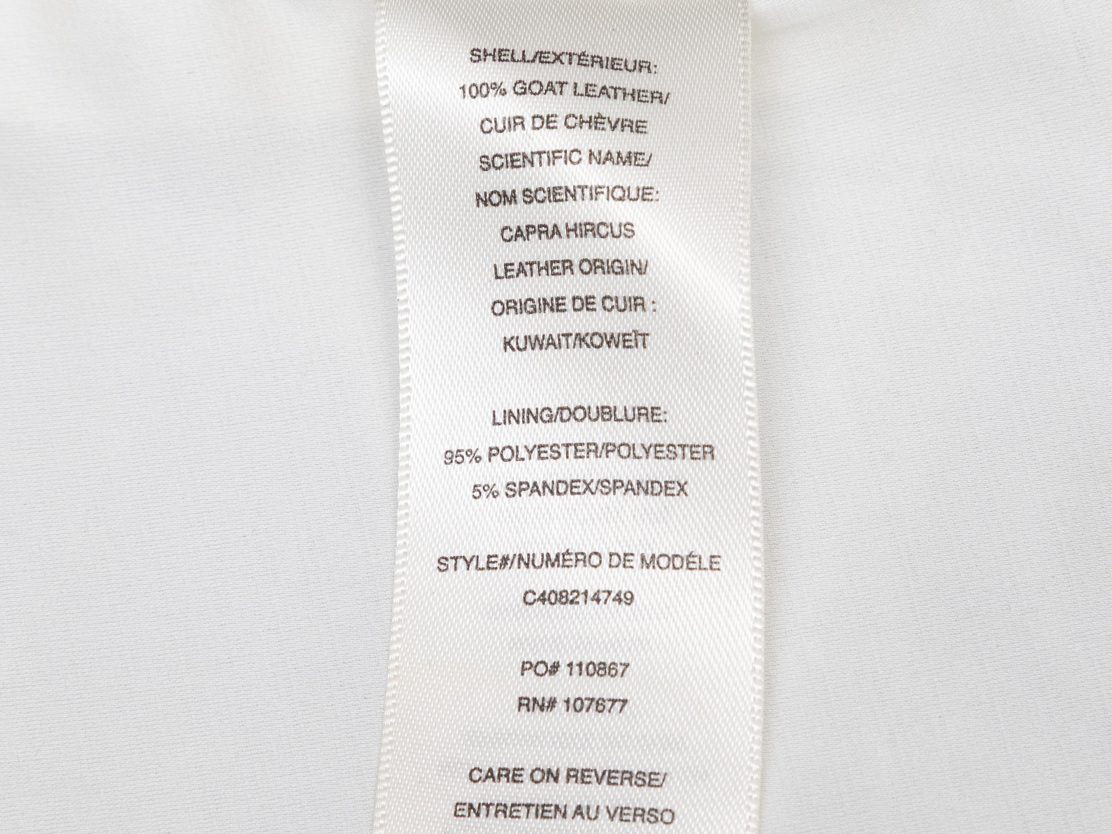 Weiße Alice + Olivia Perlen Leder Moto Jacke Größe US S im Angebot 2