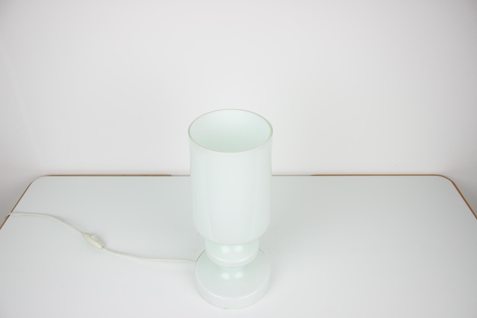 - Made in Czechoslovakia
- Made of opaline glass
- Re-polished
- Fully functional
- Very Good, original condition.