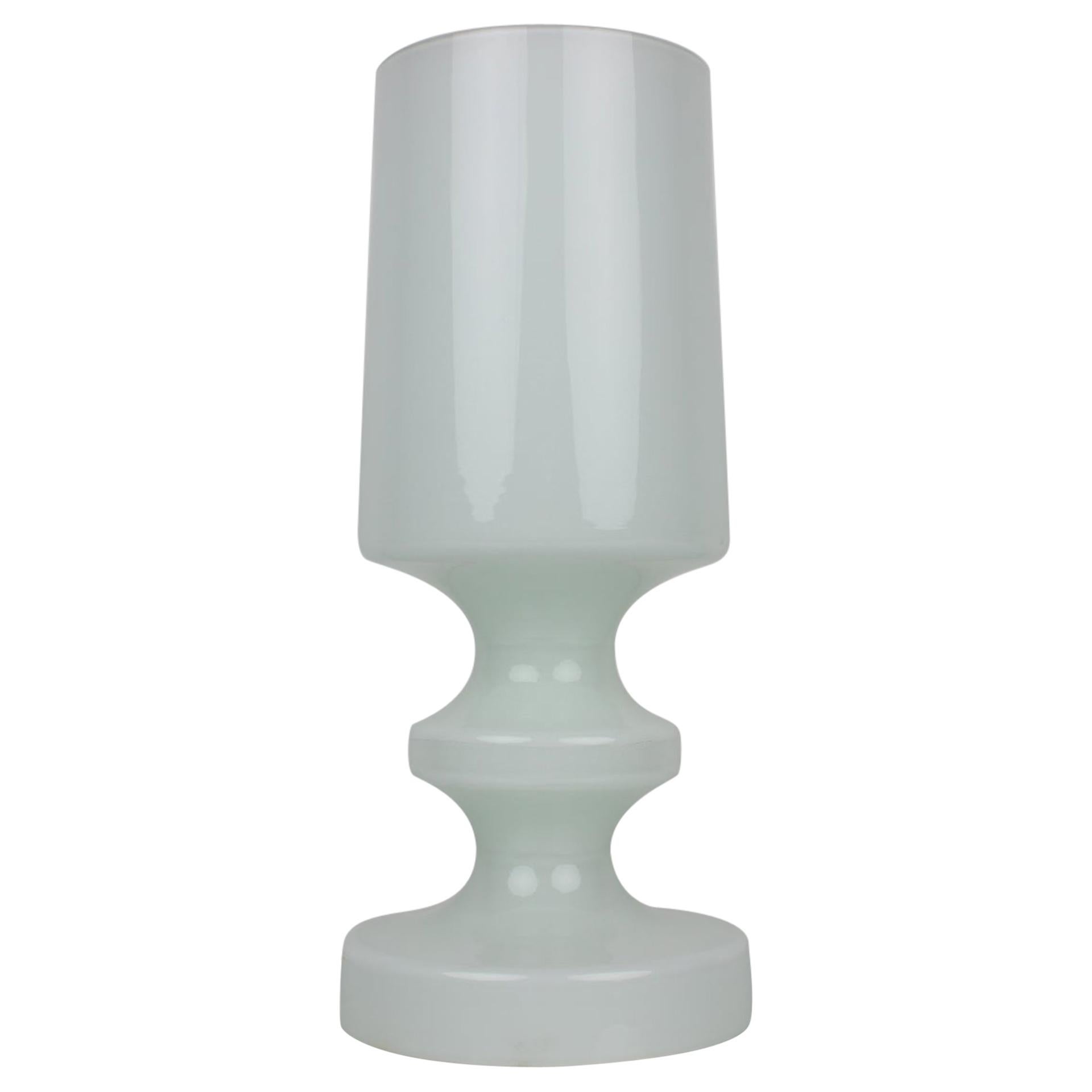 White Allglass Table Lamp Designed by Stefan Tabery, 1930s For Sale