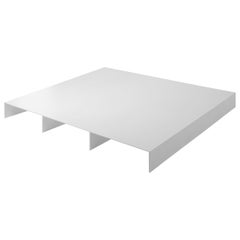 White Aluminum Bed Platform by Lenka Ilic