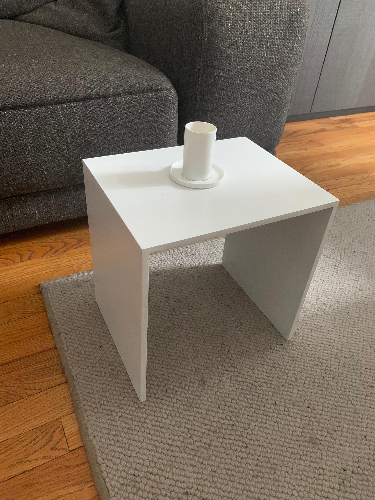 white small side table