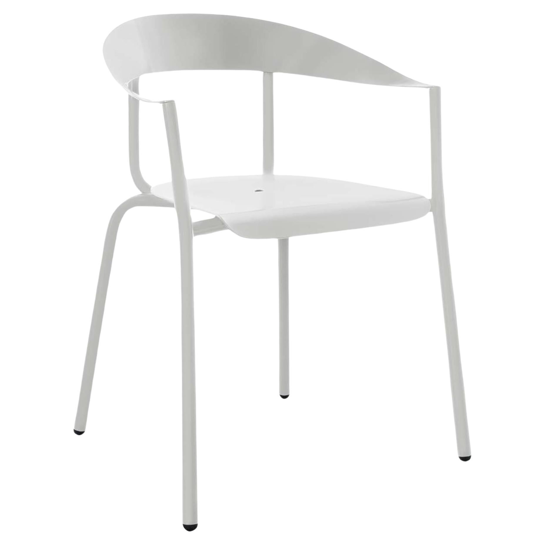 White AluMito Chair with Armrests by Pascal Bosetti For Sale