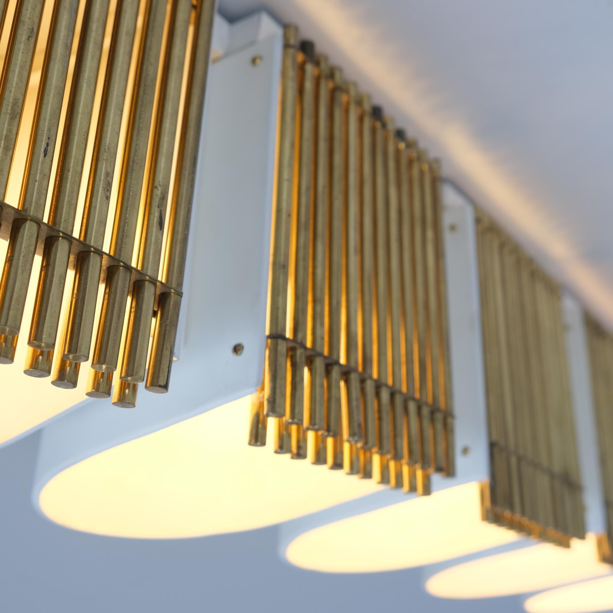 Finnish White Alvar Aalto Commissioned Ceiling Lamp for Enso-Gutzeit Oy, Idman 1960s For Sale