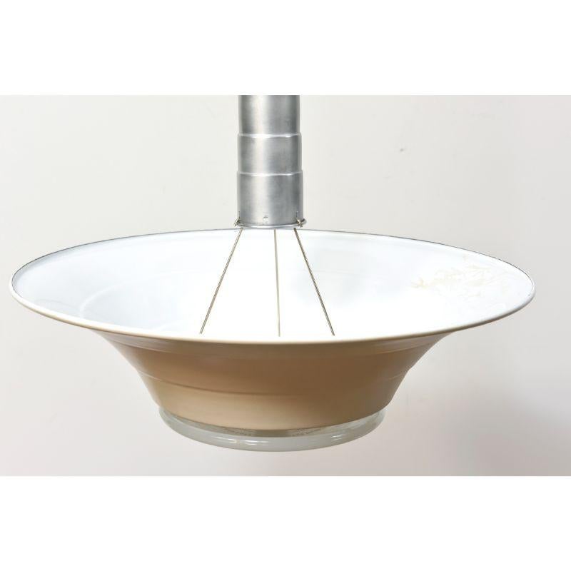 20th Century White and Aluminum Modern Diffuser Pendant For Sale