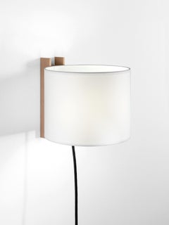 White and Beech Wood TMM Corto Sculptural Wall Lamp by Miguel Milá