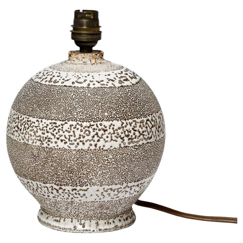 Lampe de table art déco blanche et noire style Jean Besnard 1930 primavera