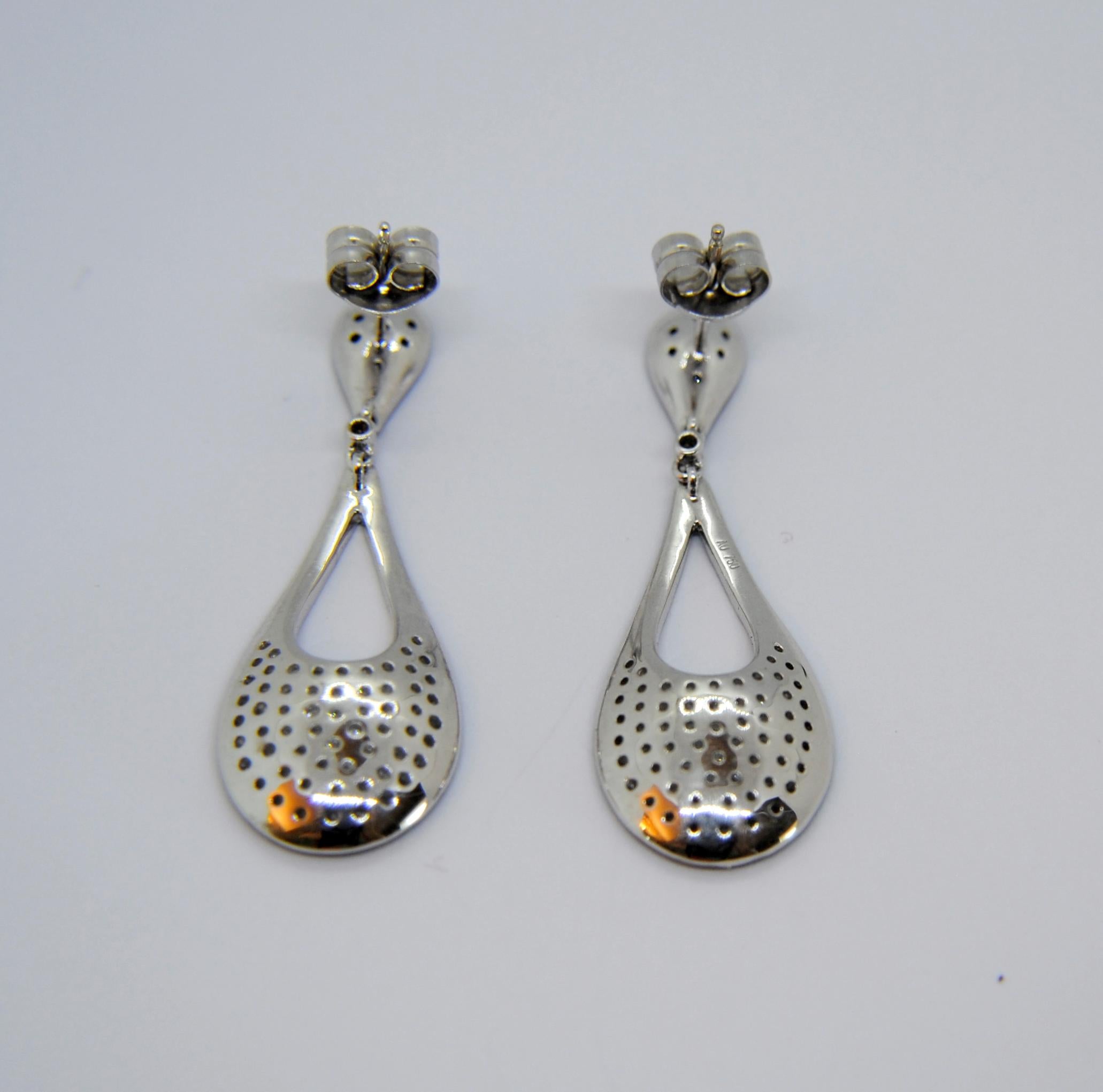 black diamond dangle earrings