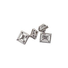 White and Black Diamonds White Gold Cufflinks