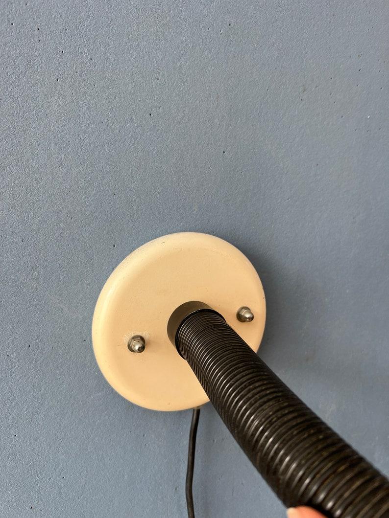 Lampe murale flexible de l'ère spatiale blanche et noire, années 1970 Excellent état - En vente à ROTTERDAM, ZH
