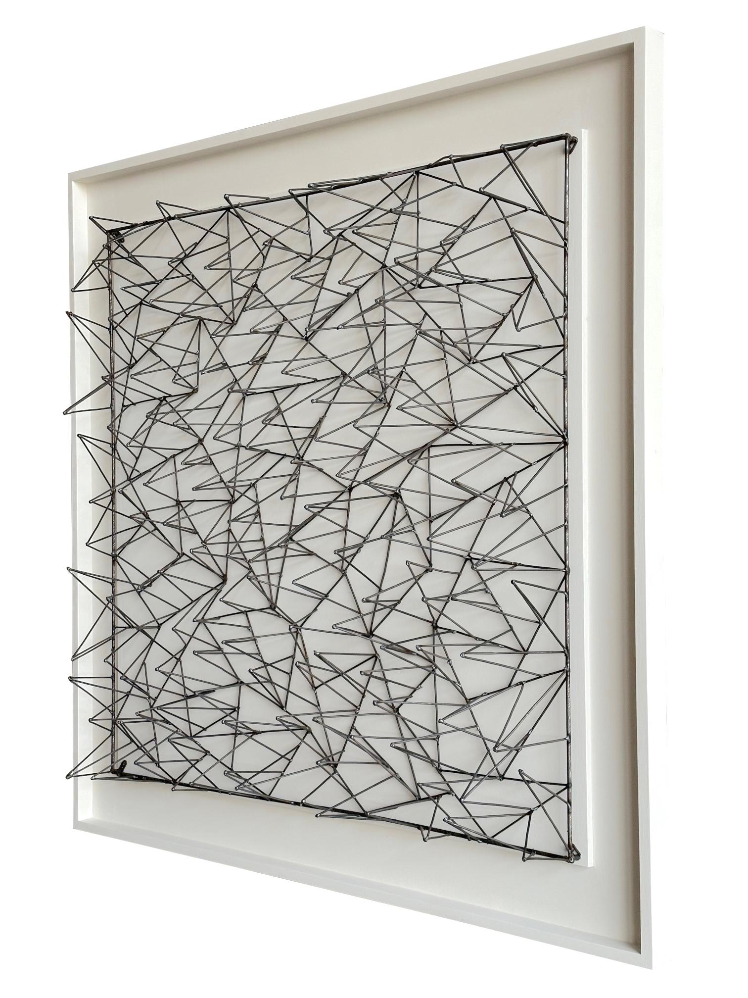 Spanish White And Black Iron Wall Sculpture, Spain, Contemporary