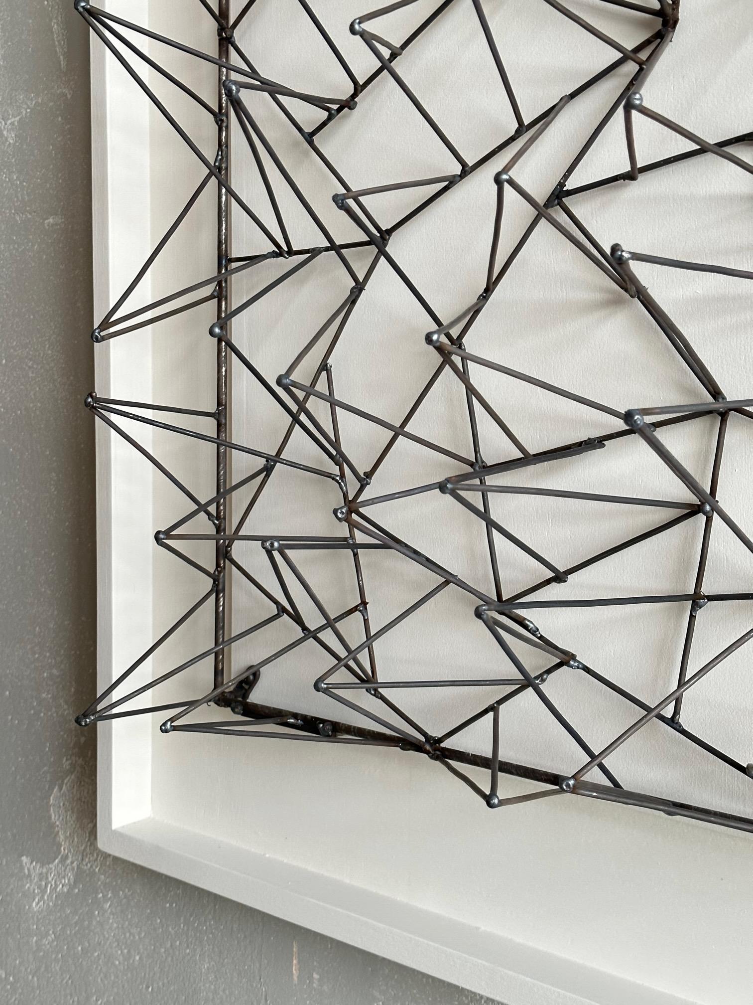 White And Black Iron Wall Sculpture, Spain, Contemporary 1