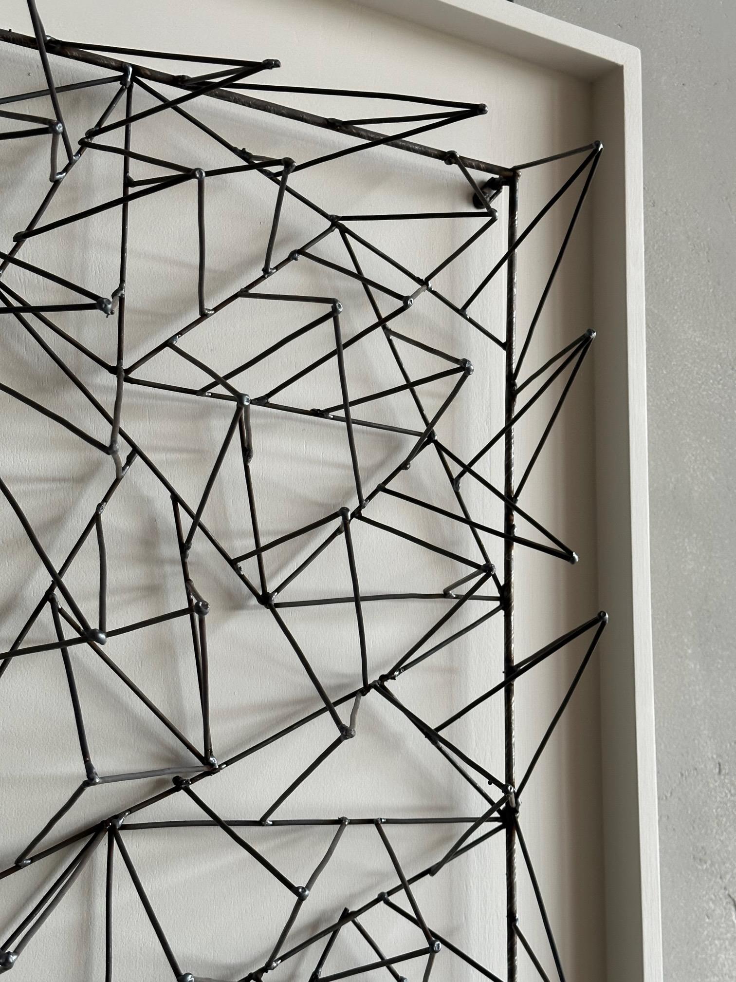 White And Black Iron Wall Sculpture, Spain, Contemporary 2
